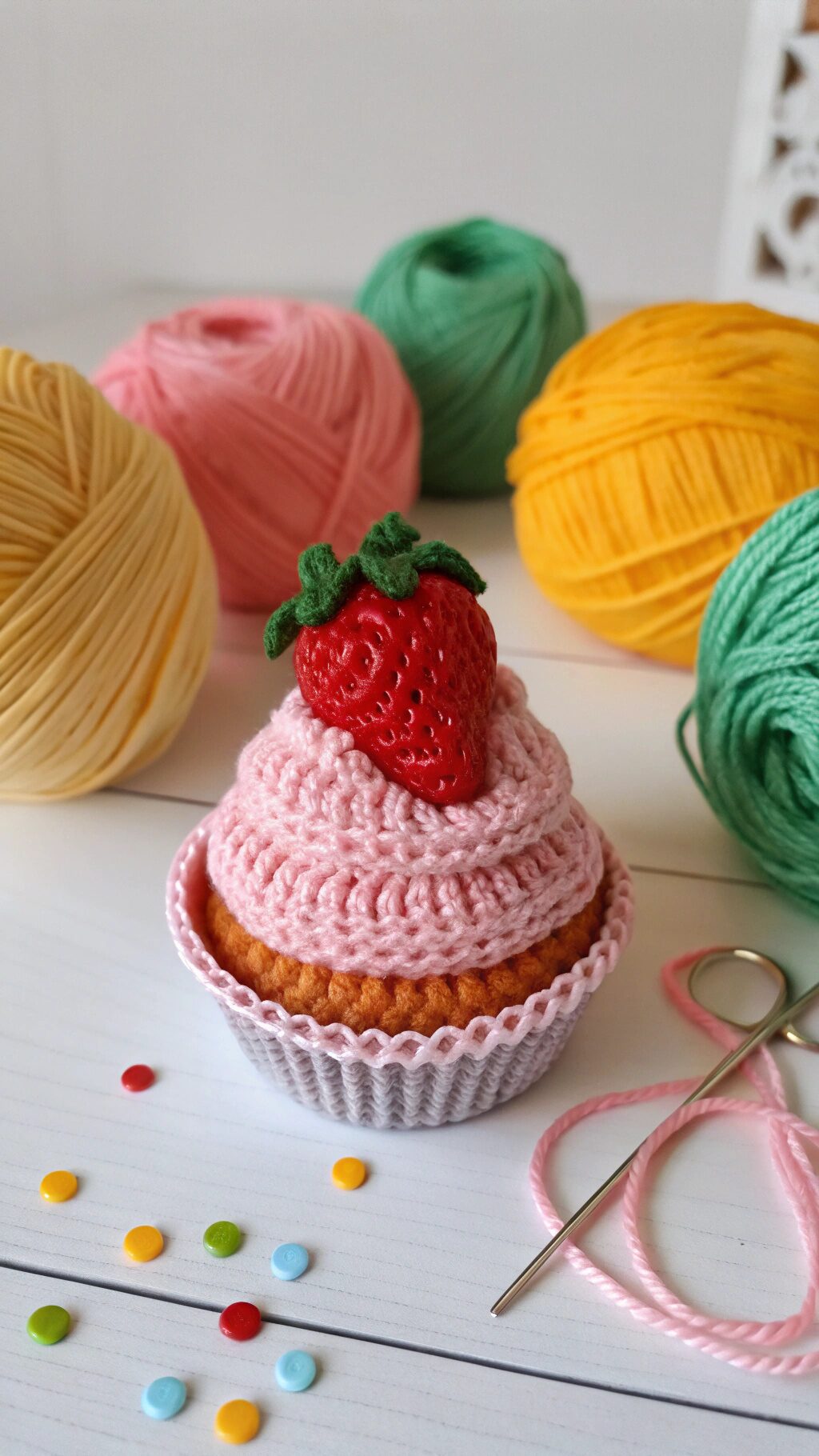 Strawberry Cupcake Topper