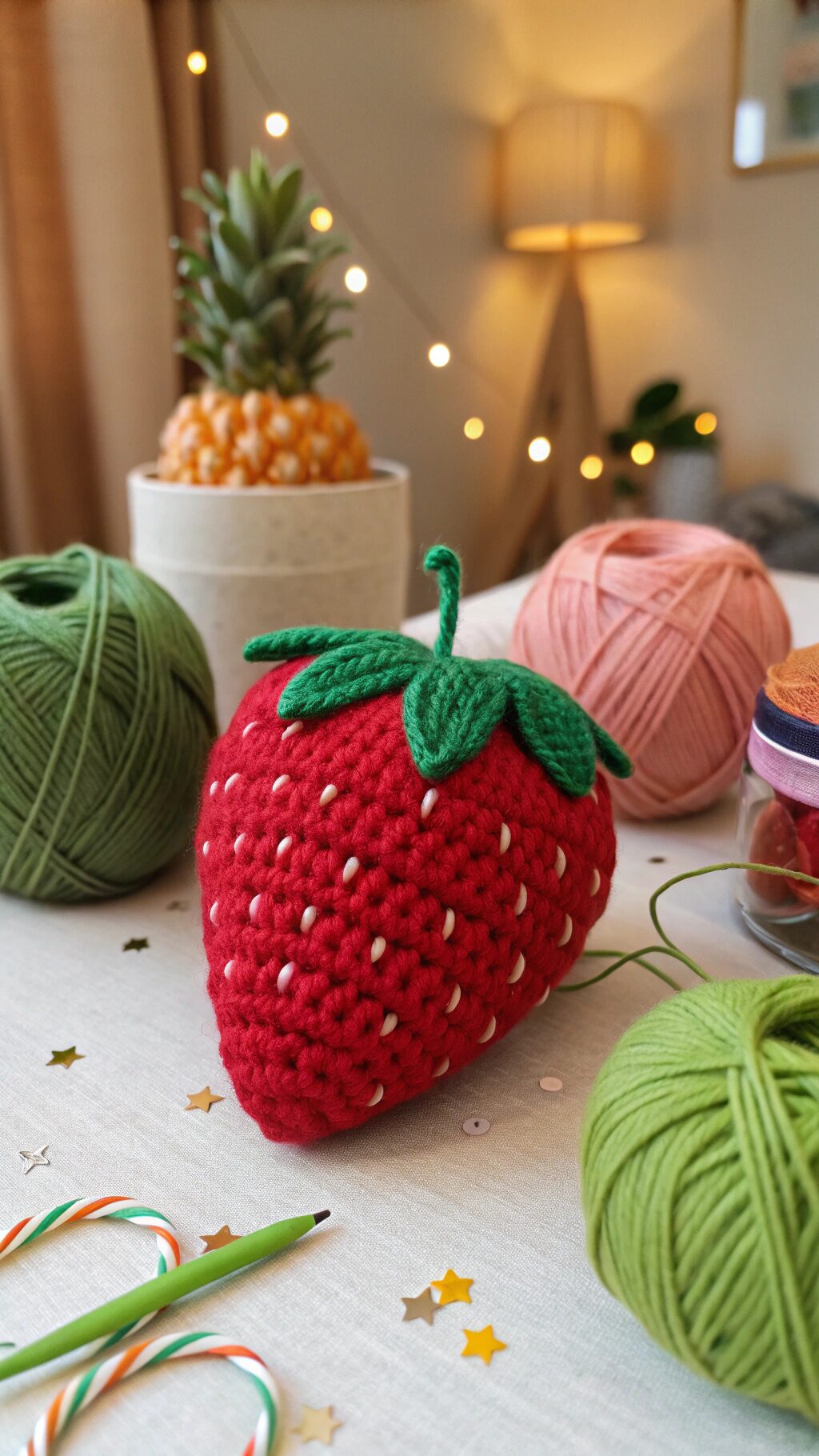 Festive Strawberry Table Decor