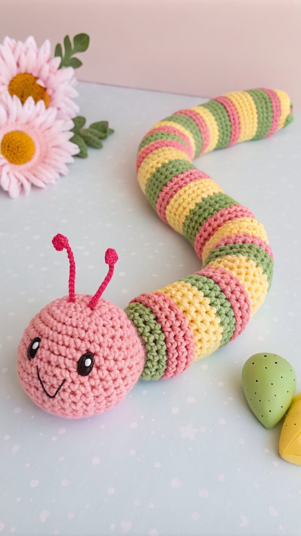 Crochet Worm Toy