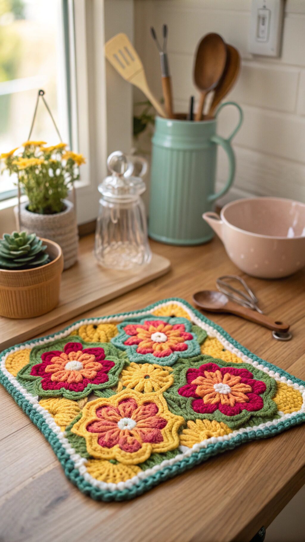 Floral Motif Potholder