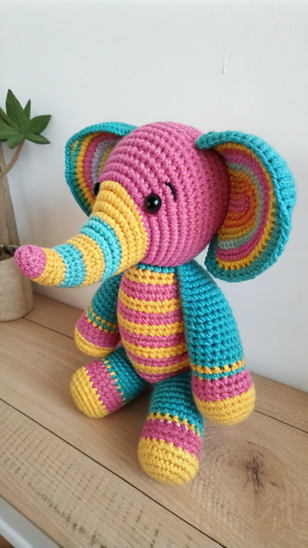 Colorful Crochet Elephants