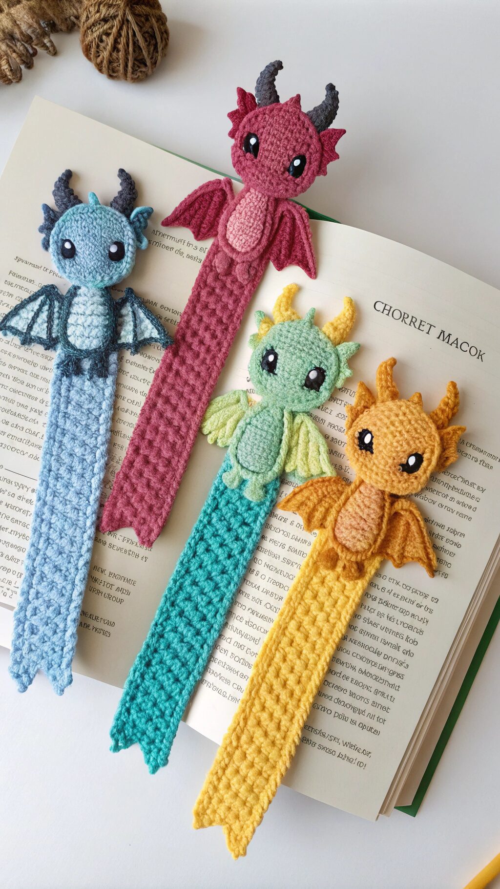 Crochet Dragon Bookmarks
