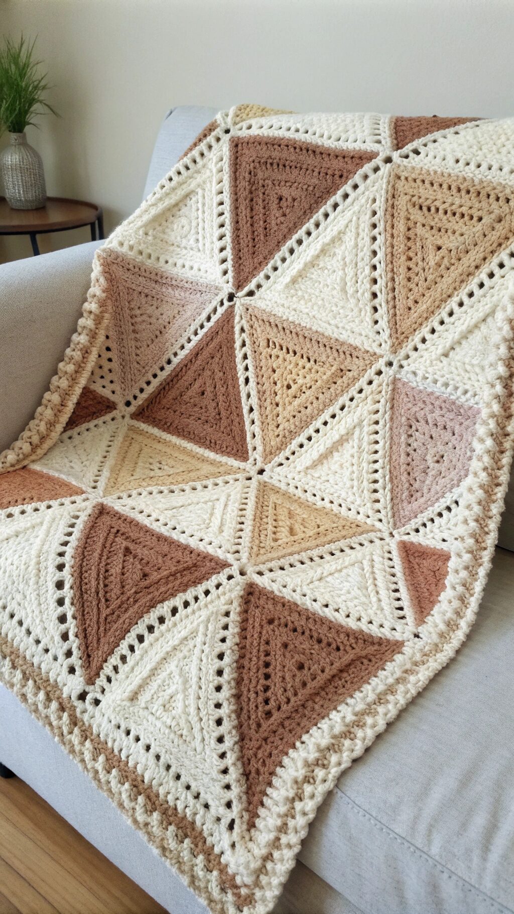 Textured Triangle Throw