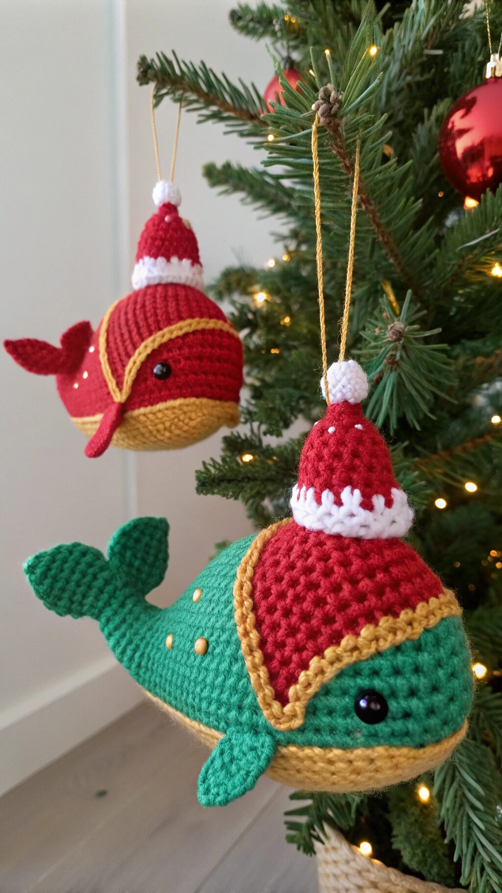 Holiday Whale Decorations