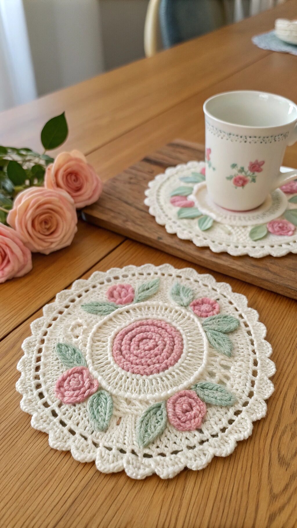 Vintage Rose Coaster