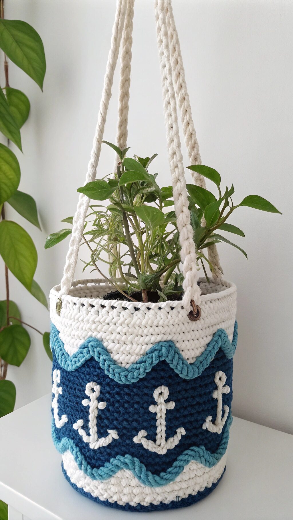 Nautical Inspired Crochet Holder