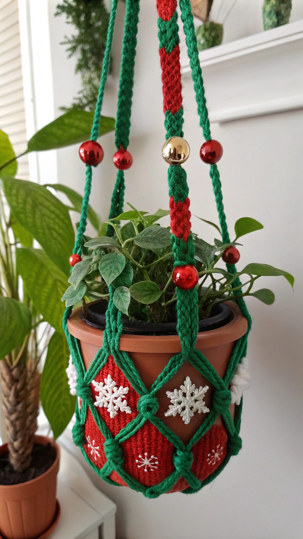 Festive Holiday Crochet Hanger