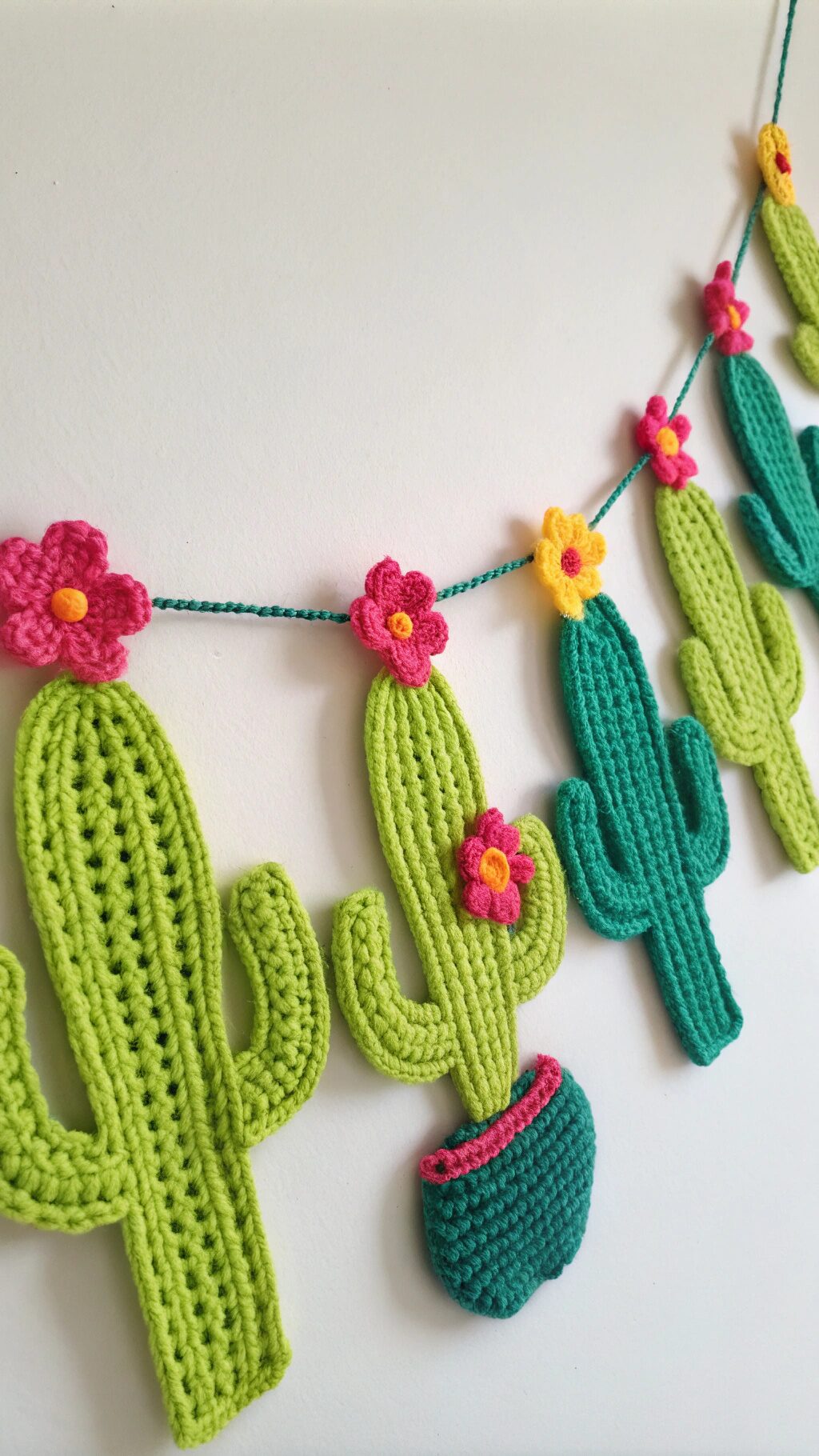 Crochet Cactus Garland