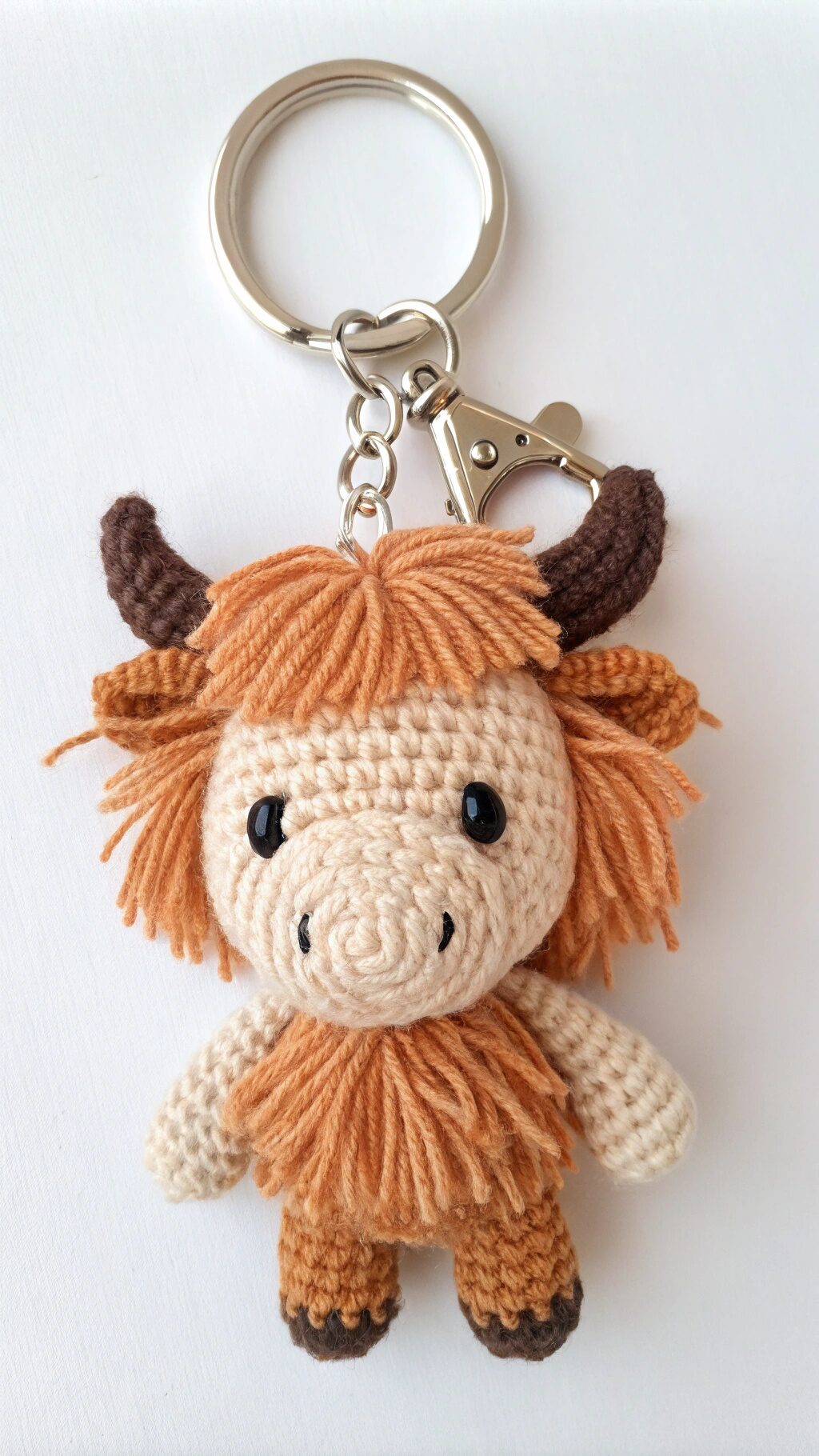 Crochet Highland Cow Keychain