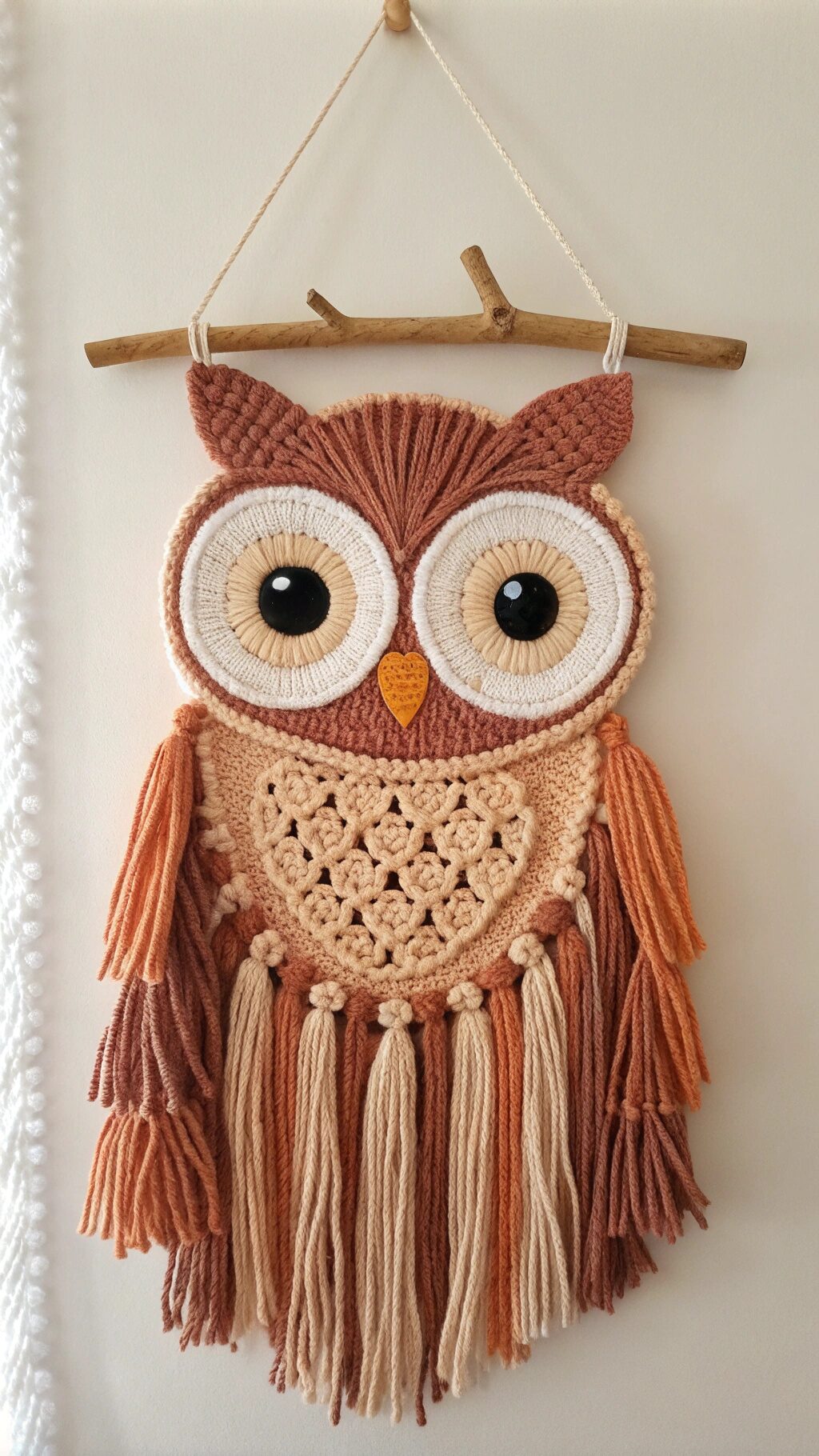 Whimsical Owl Wall Hanging