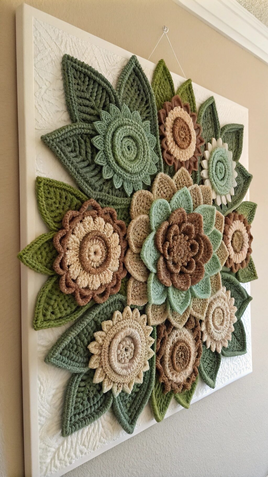 Unique Crochet Succulent Wall Art
