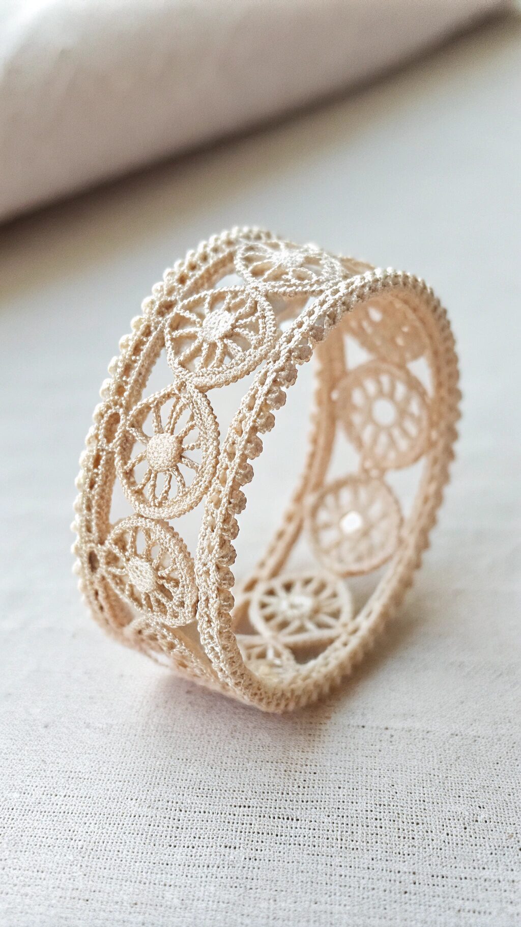 Elegant Lace Crochet Ring