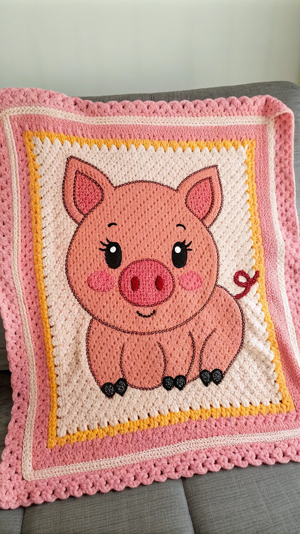 Pig Lovey Security Blanket