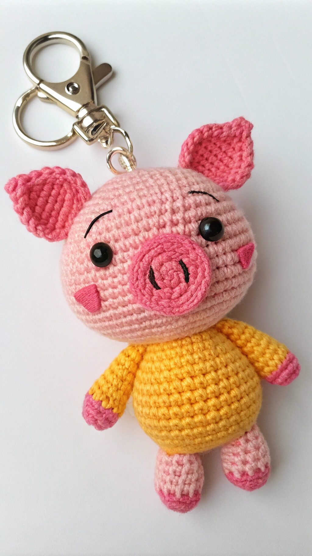 Amigurumi Pig Keychain