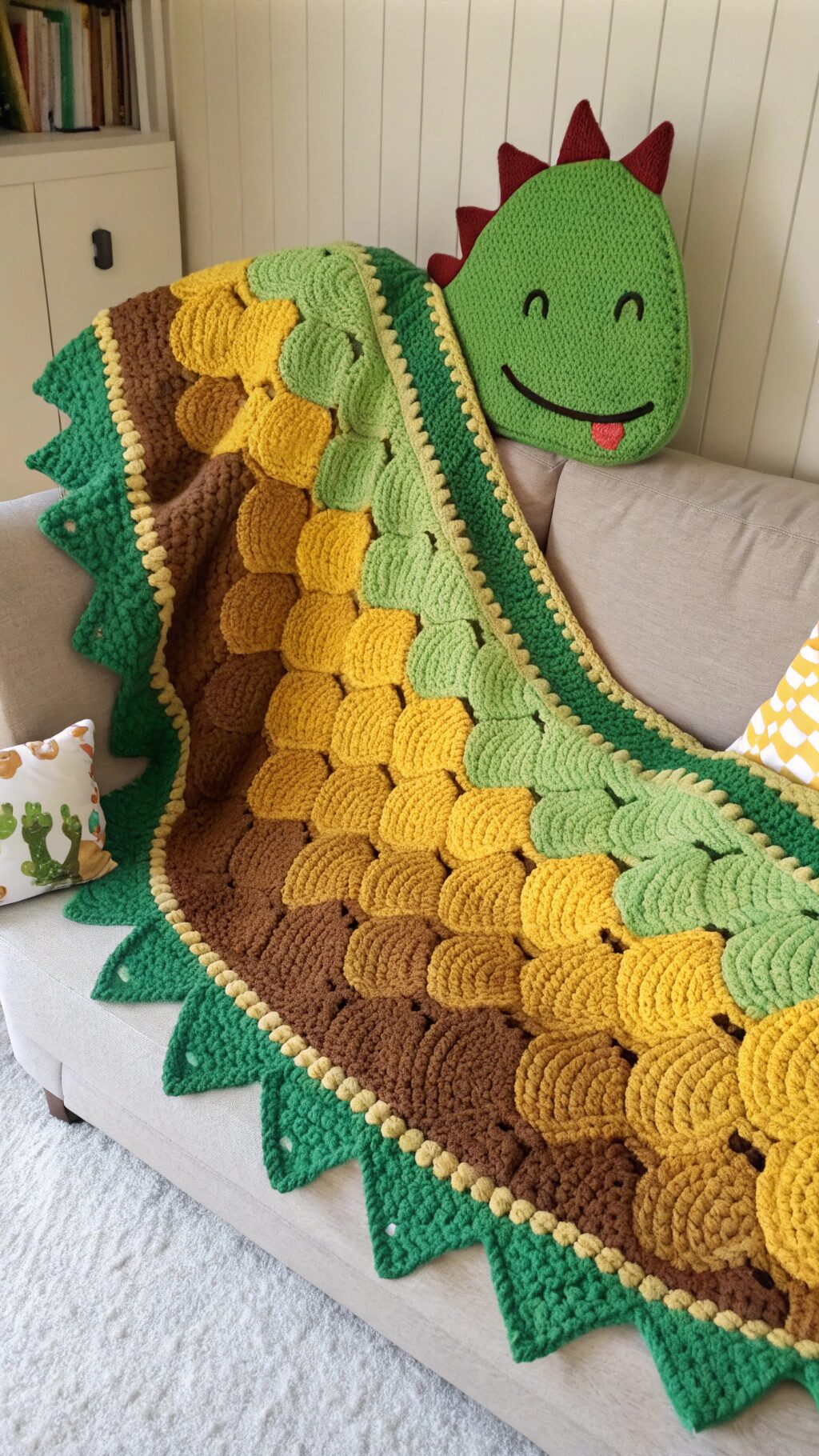 Crochet Dino Blanket