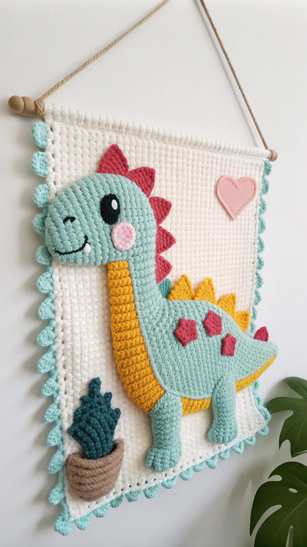Crochet Dino Wall Art