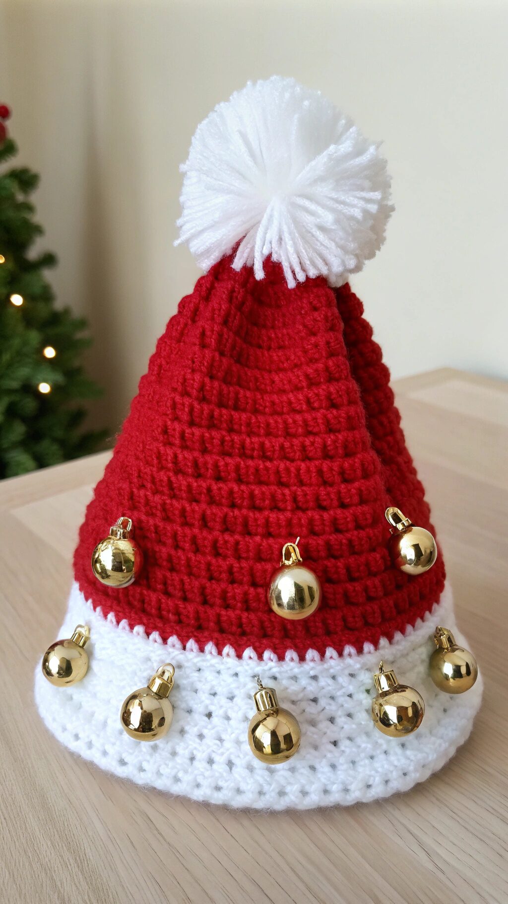 Whimsical Santa Hat With Bells