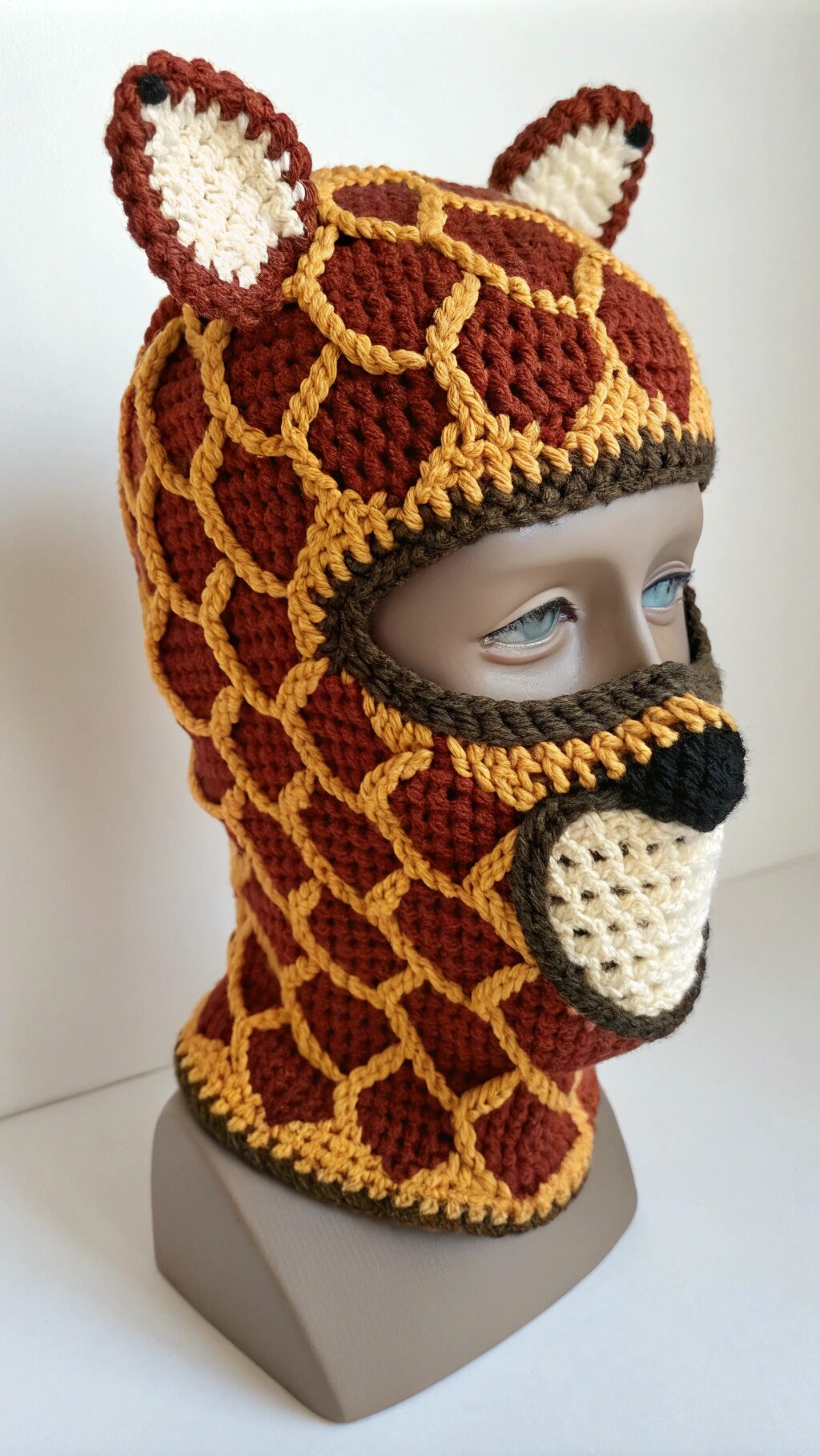 Animal Print Crochet Mask
