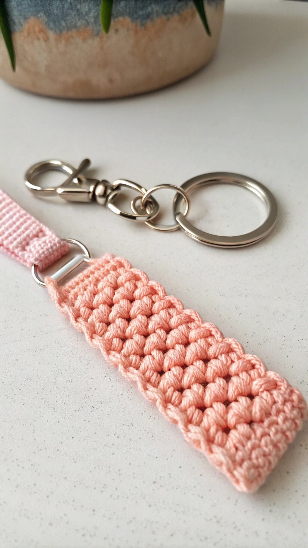 Basic Moss Stitch Keychain