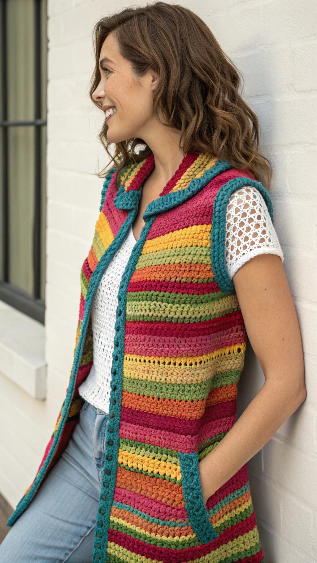 Colorful Striped Vest