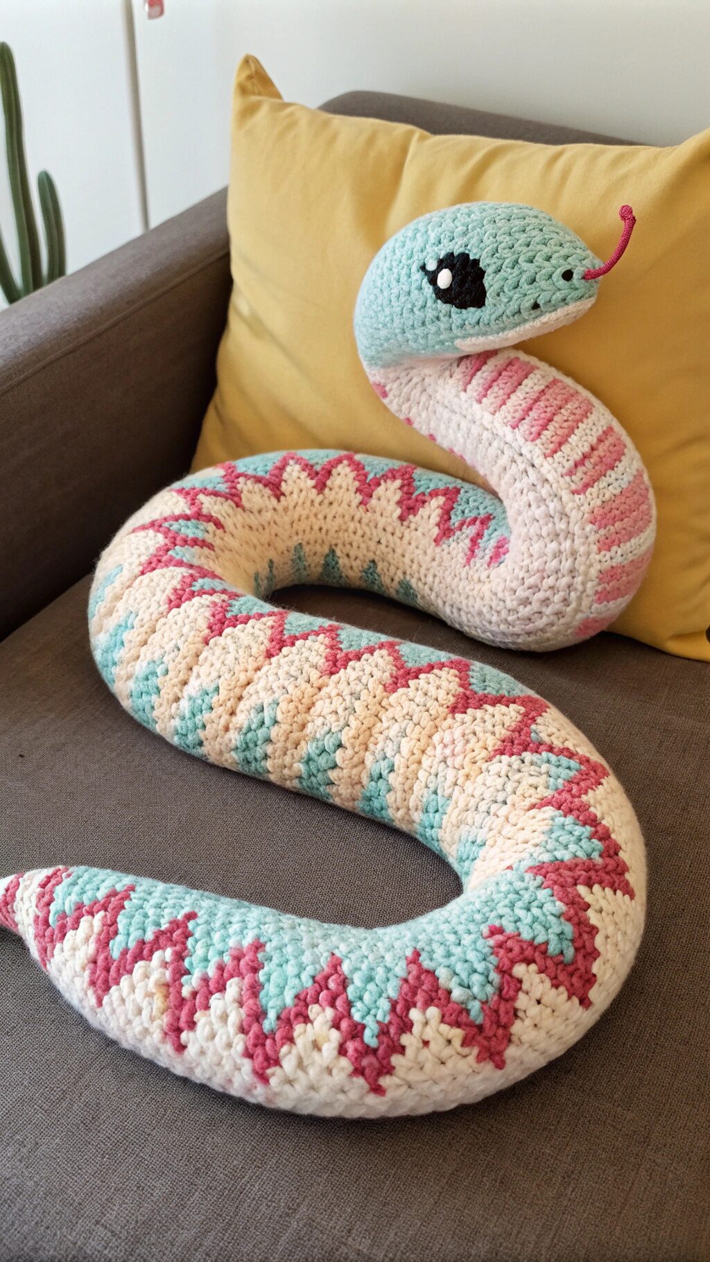 Crochet Snake Pillow
