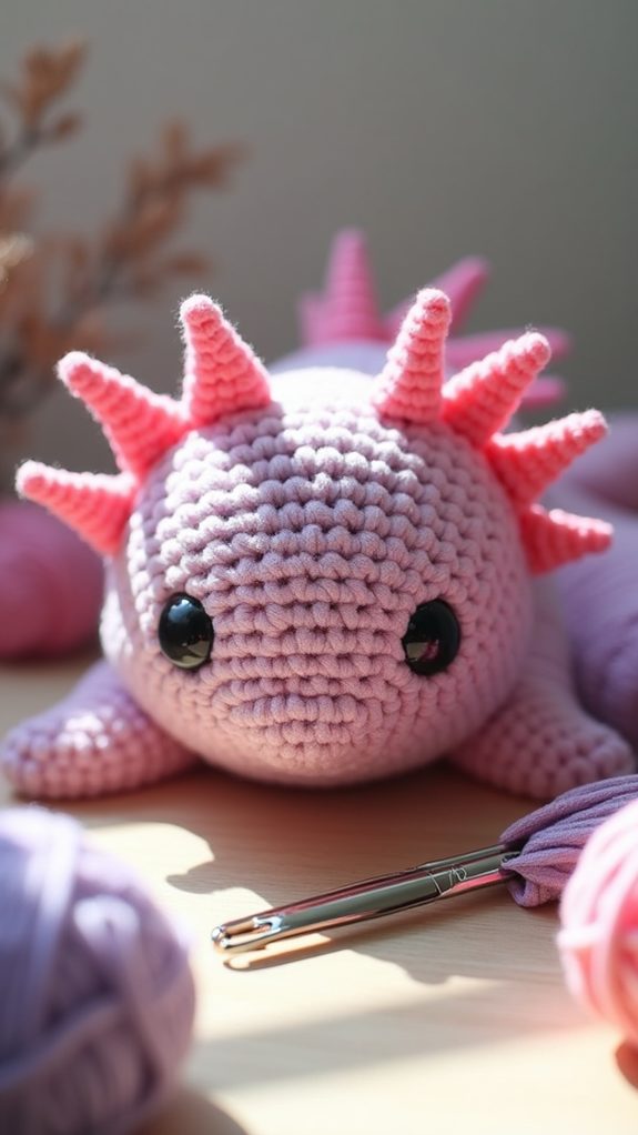intricate axolotl crochet pattern