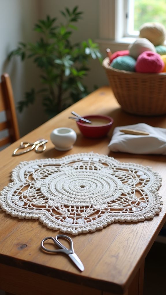 intricate handmade lace design