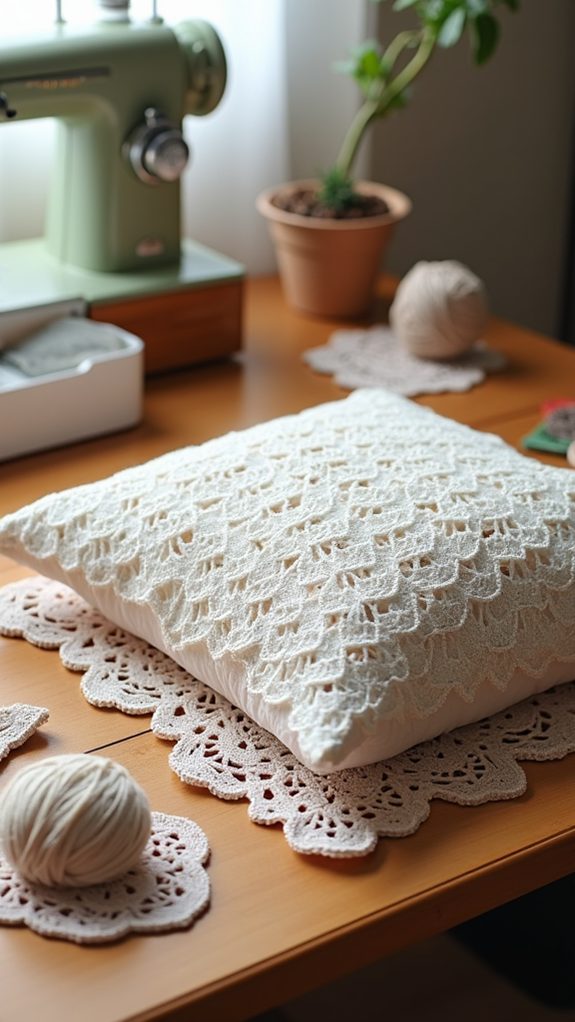 intricate lace pattern creation