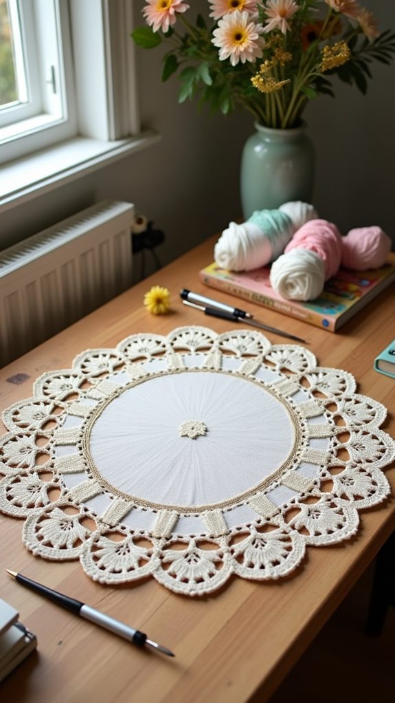 intricate lace patterns created