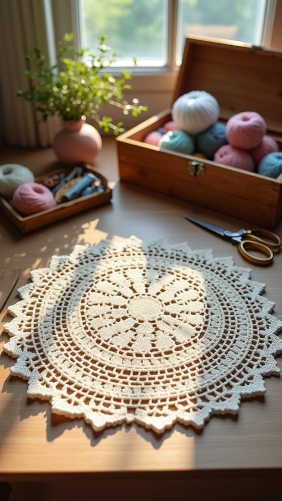 intricate lace table decor