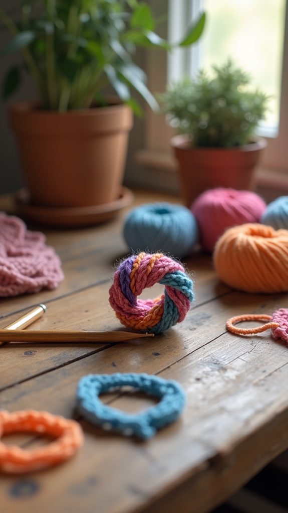 intricate twisted crochet ring