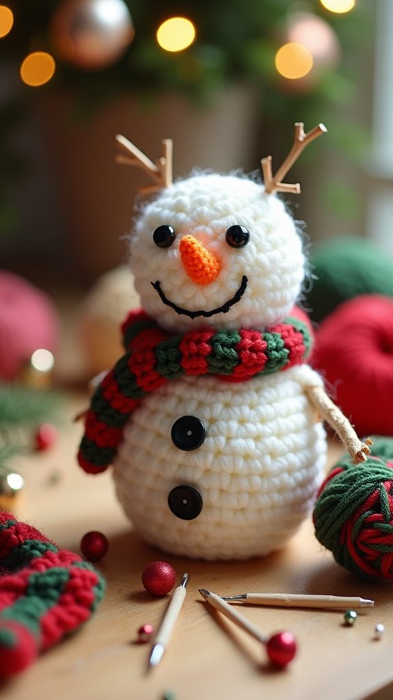 jolly yarn snowman craft