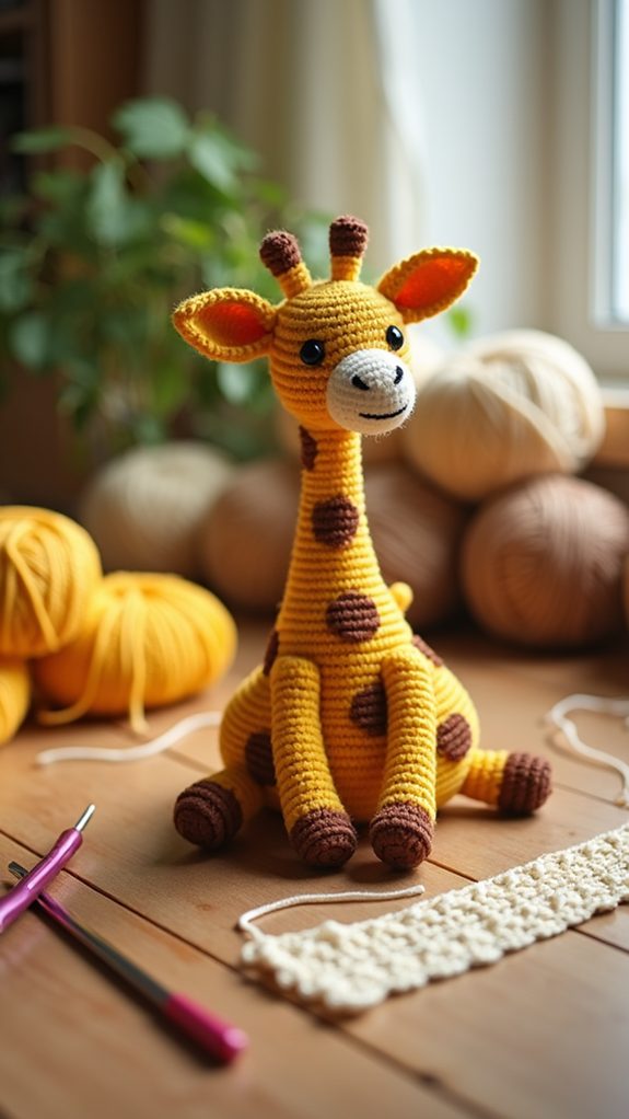 joyful tall necked creature