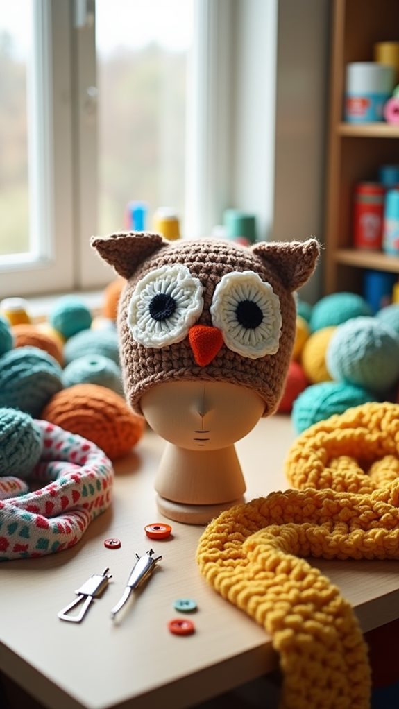 kids owl hat design