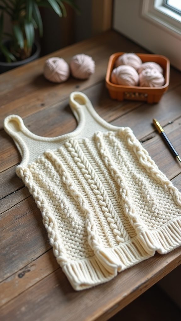 knitted cable design top