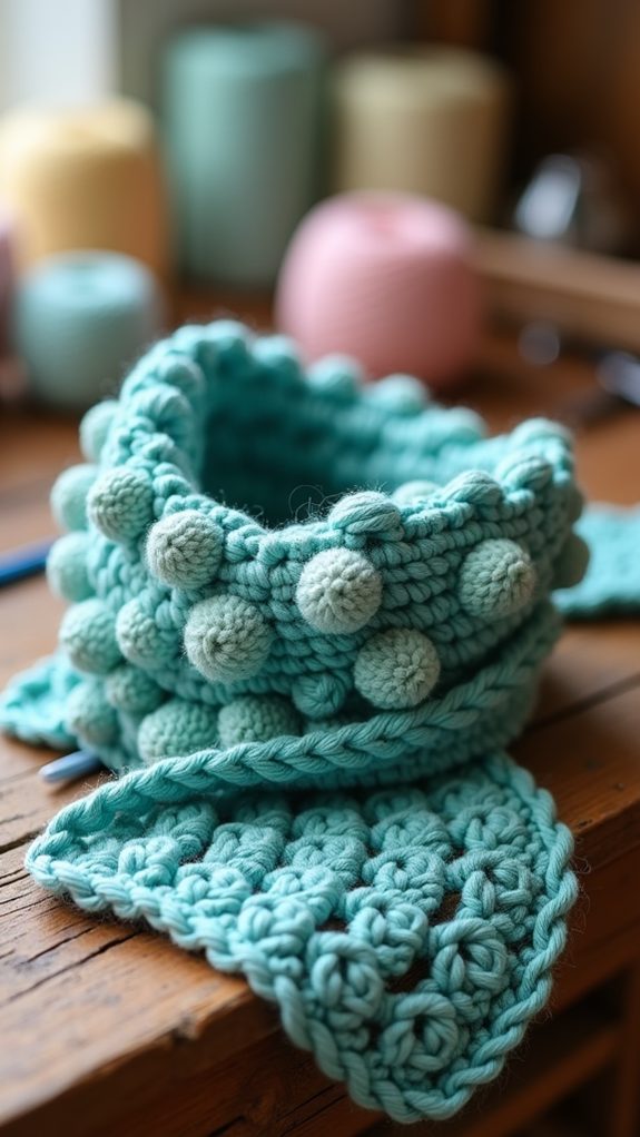 knitted decorative neck warmer