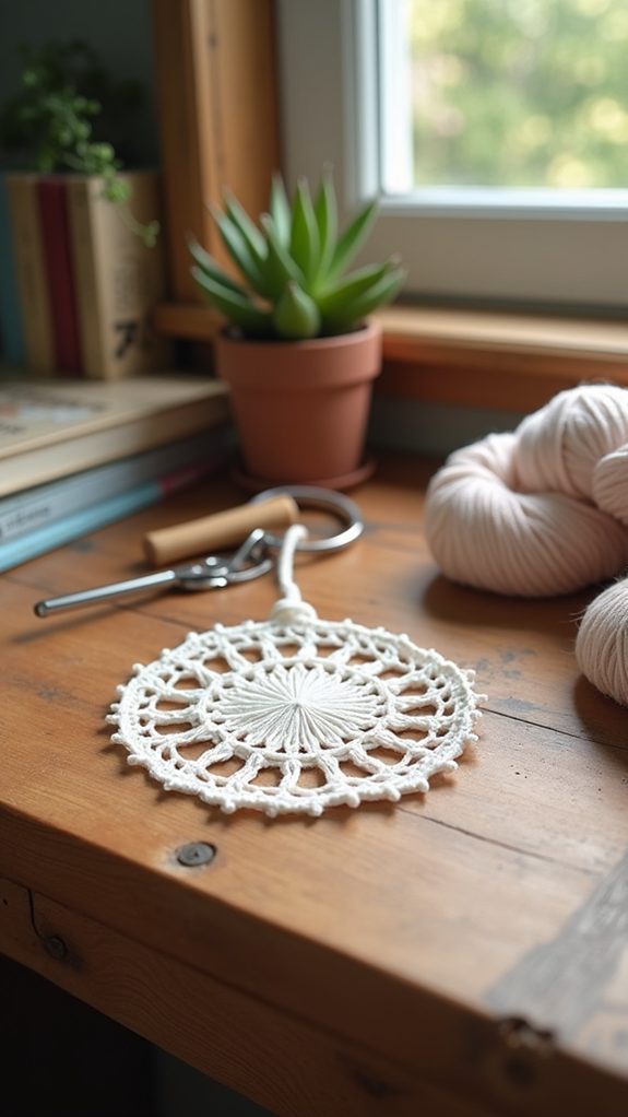 lace designed keychain accessory