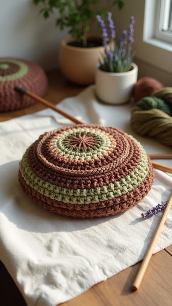 natural color crochet hat