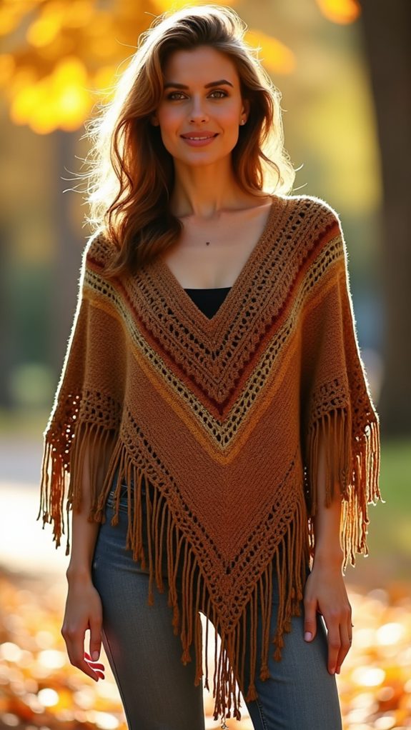 natural color poncho design
