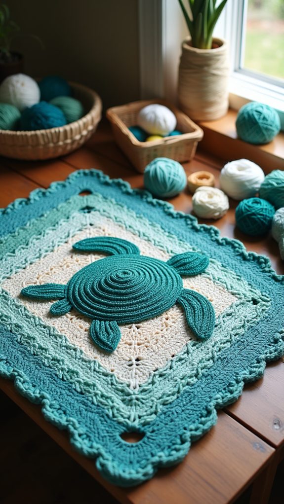 ocean themed cozy blanket