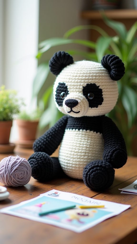 oversized handmade crochet panda