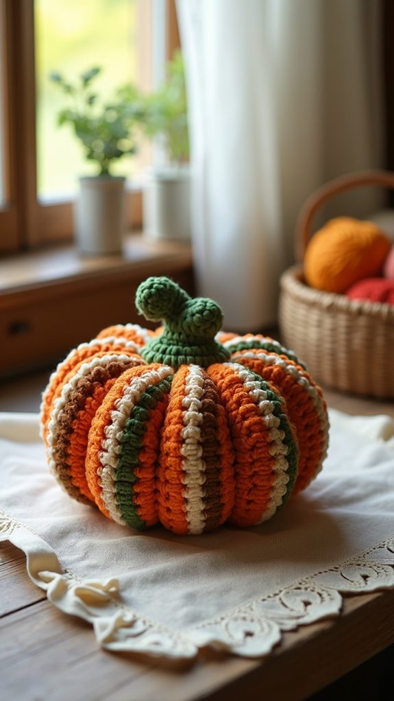 patterned knit gourd decoration