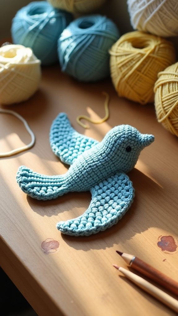 peaceful bird in flight