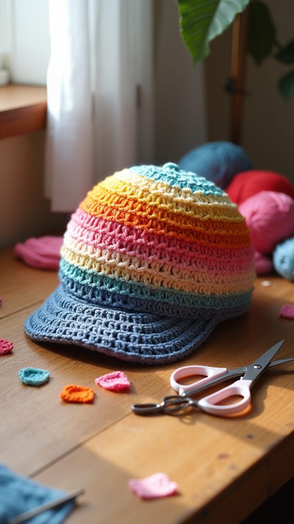 personalizable color block cap