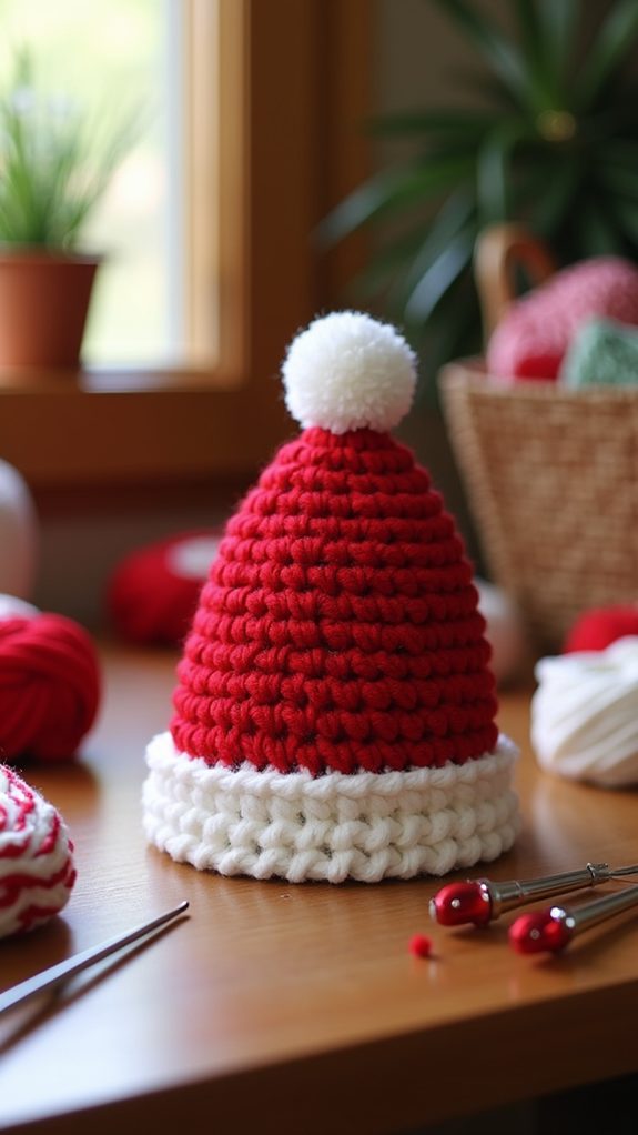 pet friendly crochet santa hat