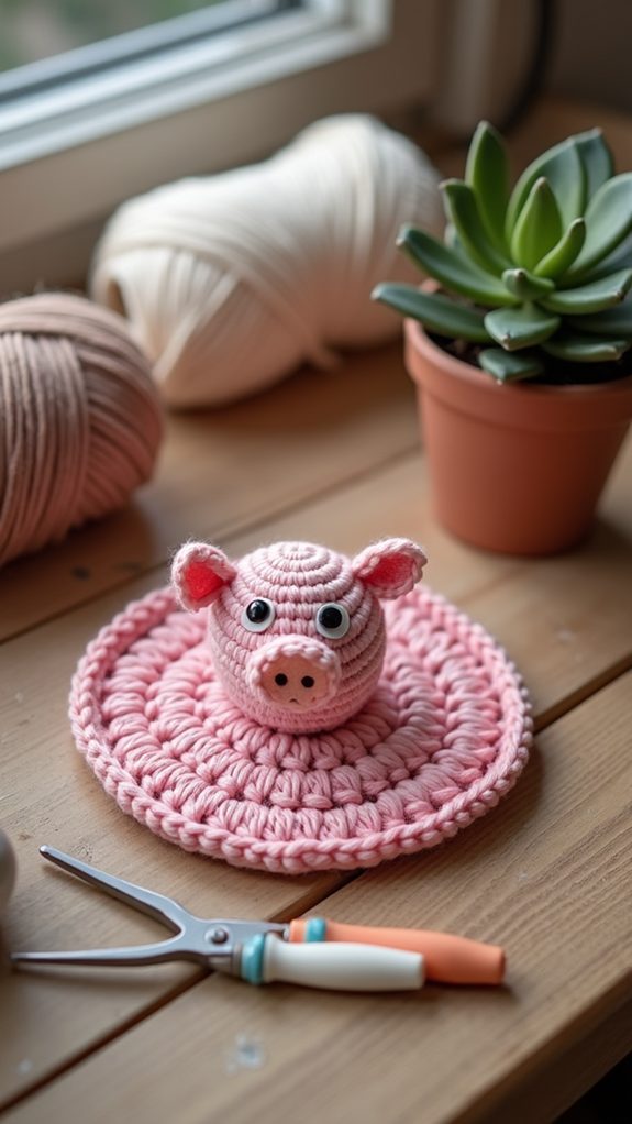 pig themed coaster design