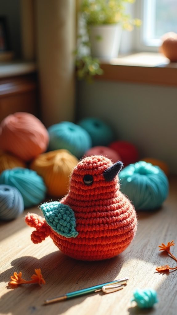 playful avian character