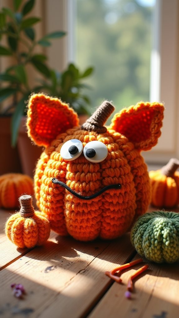 playful creature gourd carving