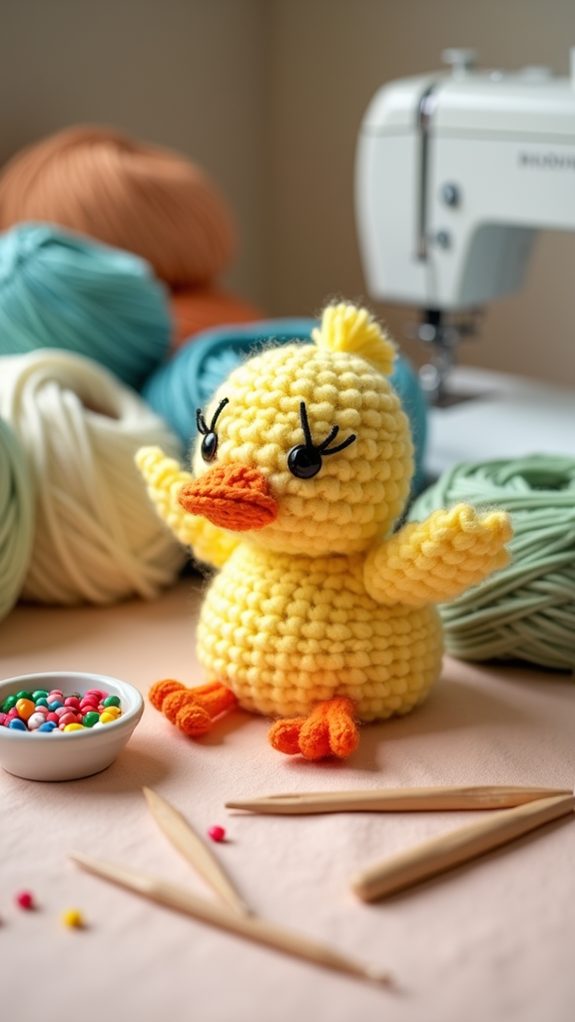 playful duck hand puppet