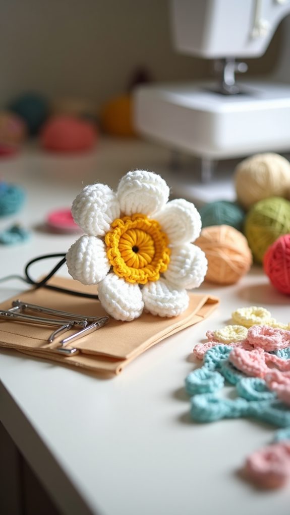playful flower bag embellishment